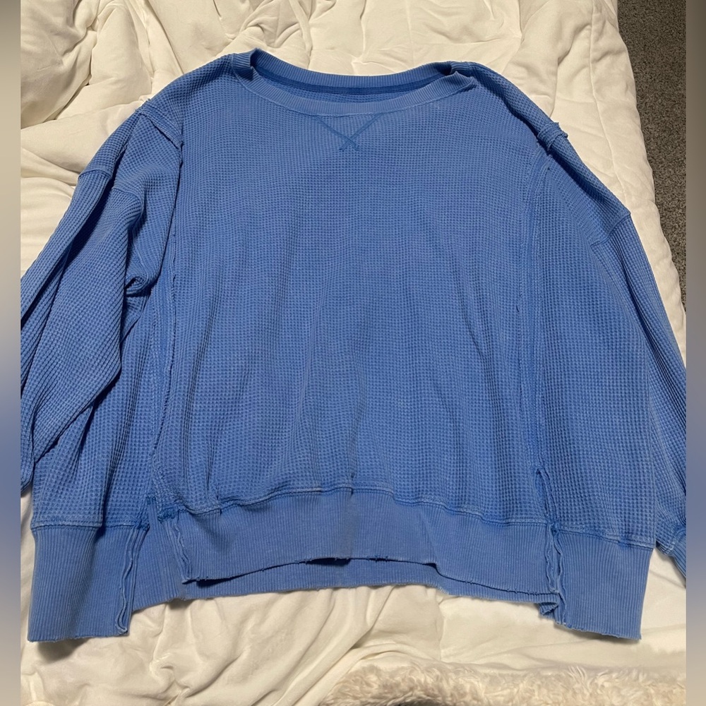 AE Oversized Big Hug Waffle Sweatshirt